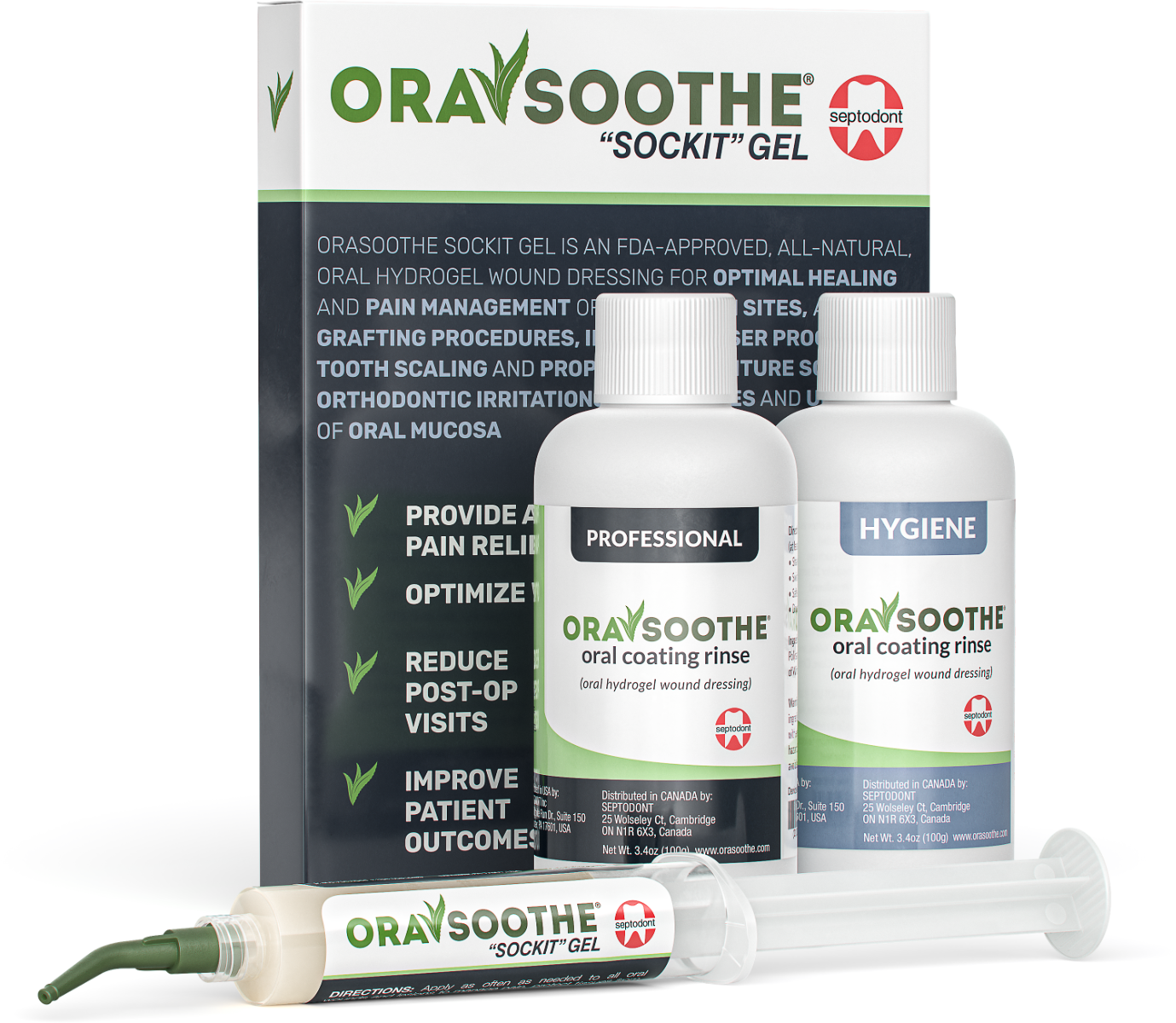 OraSoothe® - FDA-approved, all-natural, drug-free oral wound hydrogel